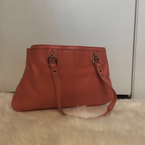 Coral coloured authentic Coach purse - Picture 3 of 4